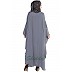Designer Kaftan abaya with embroidery work- Grey